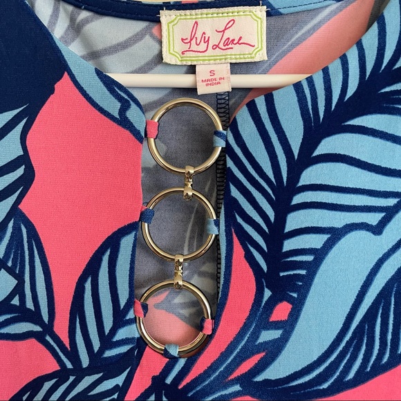 Palm Print T-shirt Dress - Picture 3 of 4